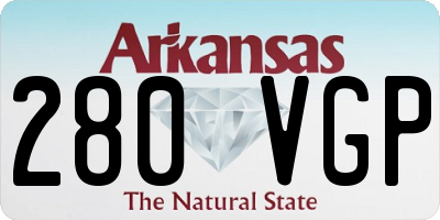 AR license plate 280VGP