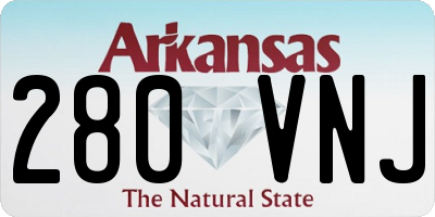 AR license plate 280VNJ