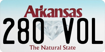 AR license plate 280VOL