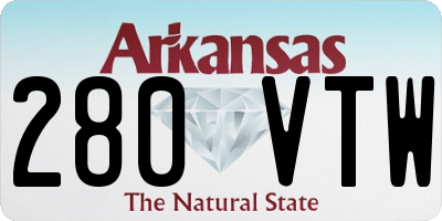 AR license plate 280VTW