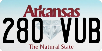AR license plate 280VUB