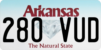 AR license plate 280VUD