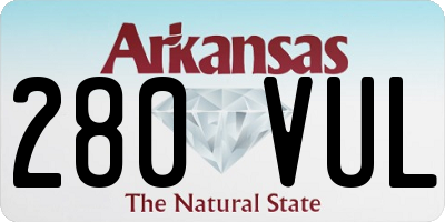 AR license plate 280VUL