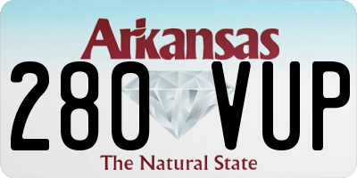AR license plate 280VUP