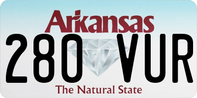 AR license plate 280VUR