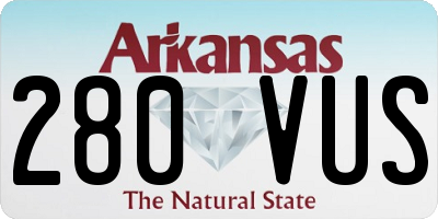 AR license plate 280VUS