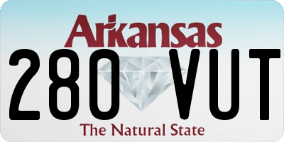 AR license plate 280VUT