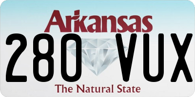 AR license plate 280VUX