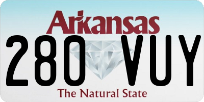 AR license plate 280VUY