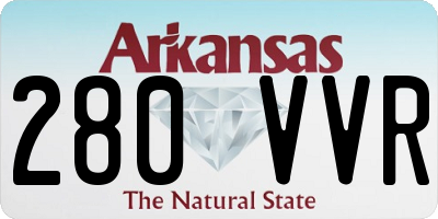AR license plate 280VVR