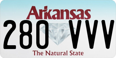 AR license plate 280VVV