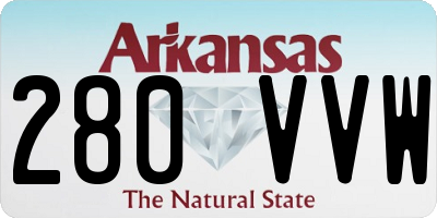 AR license plate 280VVW