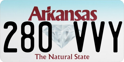 AR license plate 280VVY