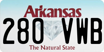 AR license plate 280VWB