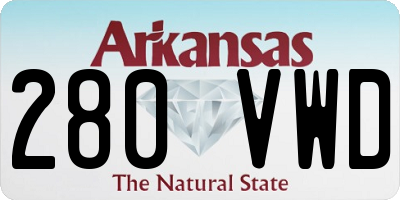 AR license plate 280VWD