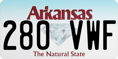 AR license plate 280VWF