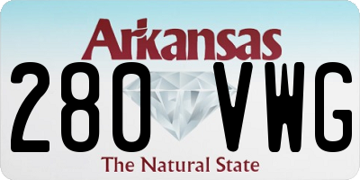 AR license plate 280VWG