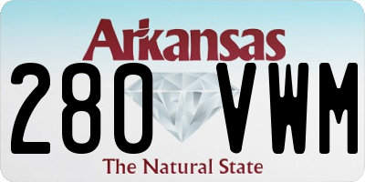 AR license plate 280VWM
