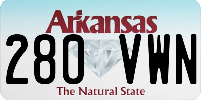AR license plate 280VWN