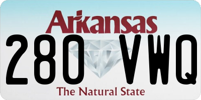 AR license plate 280VWQ