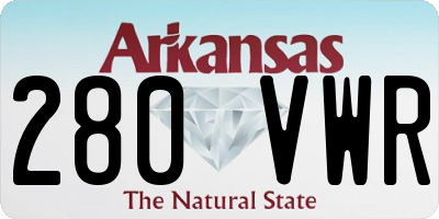 AR license plate 280VWR