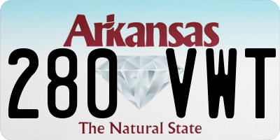 AR license plate 280VWT