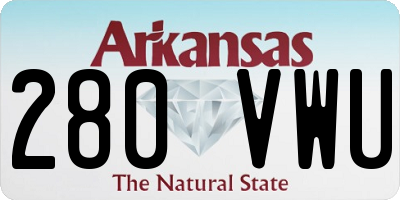 AR license plate 280VWU
