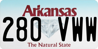 AR license plate 280VWW
