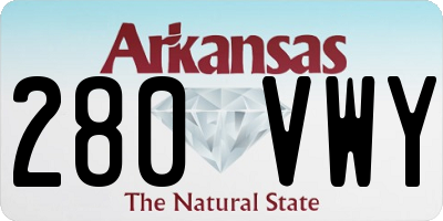 AR license plate 280VWY