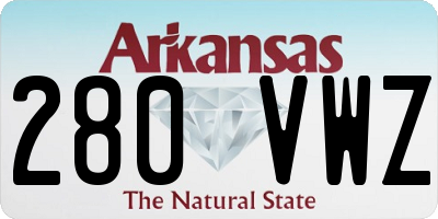 AR license plate 280VWZ