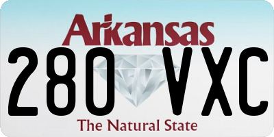 AR license plate 280VXC
