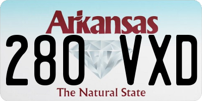 AR license plate 280VXD