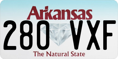 AR license plate 280VXF