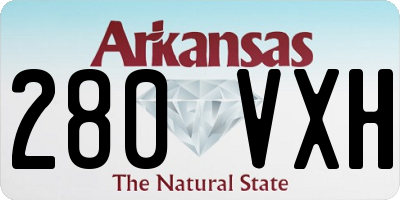AR license plate 280VXH