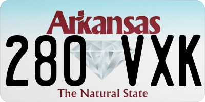 AR license plate 280VXK