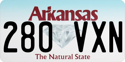 AR license plate 280VXN