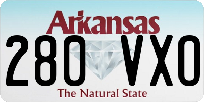 AR license plate 280VXO