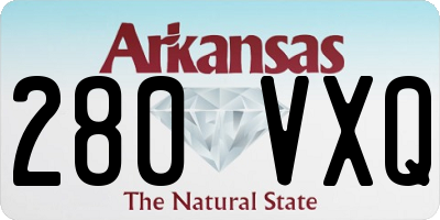 AR license plate 280VXQ