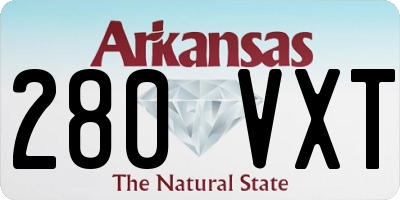 AR license plate 280VXT