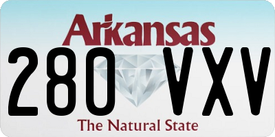 AR license plate 280VXV