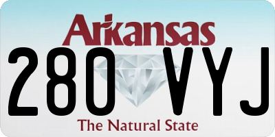 AR license plate 280VYJ
