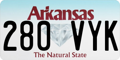 AR license plate 280VYK