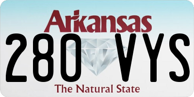AR license plate 280VYS
