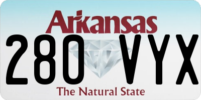 AR license plate 280VYX