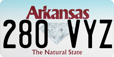AR license plate 280VYZ