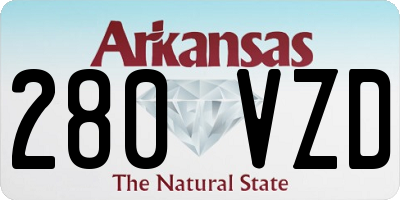 AR license plate 280VZD
