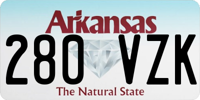 AR license plate 280VZK