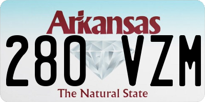 AR license plate 280VZM