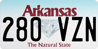 AR license plate 280VZN
