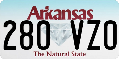 AR license plate 280VZO